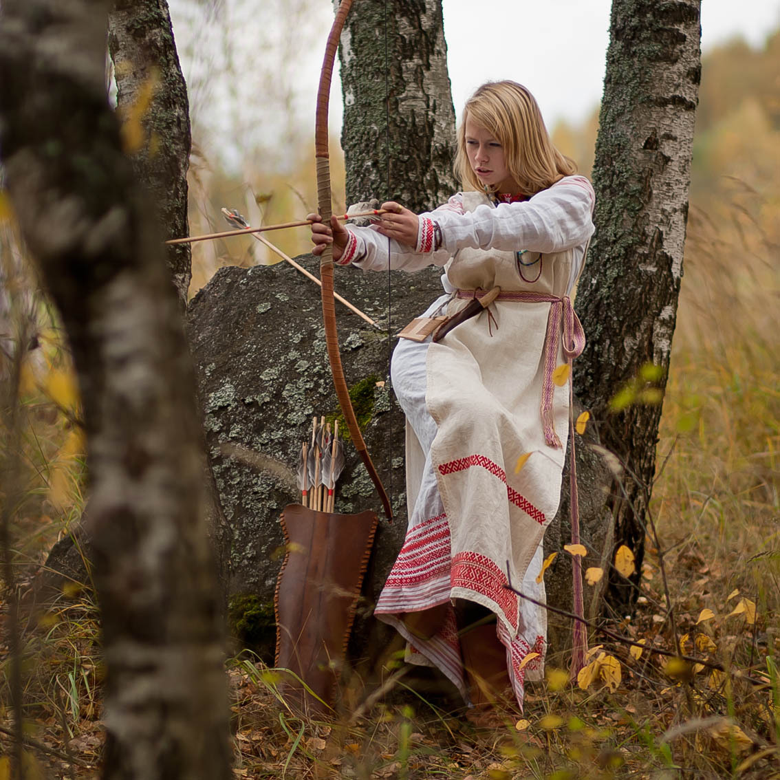 Sexy photo Girls in Slavic costumes in Indore